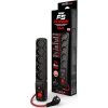 Acar F5 1.5m kabel, 5 zásuvek, přepěťová ochrana, max.proud 16A, černý