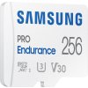 SAMSUNG PRO Endurance MicroSDXC 256GB + SD Adaptér / CL 10 UHS-I U3 / V30