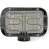 NEDIS elektrický gril/ obdélníkový/ grilovací plocha 38 x 22 cm/ výkon 2 000 W/ kov/ černý