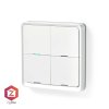 SmartLife nástěnný vypínač | Zigbee 3.0 | Nástěnný Držák | Android™ / IOS | Plast | Bílá