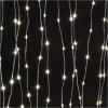 LED vánoční drop řetěz – záclona, 1,7x2 m, venkovní i vnitřní, teplá bílá, programy