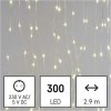 LED vánoční drop řetěz – záclona, 2,9x1,5 m, venkovní i vnitřní, teplá bílá, programy