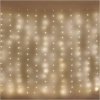 LED vánoční drop řetěz – záclona, 2,9x2 m, venkovní i vnitřní, teplá bílá, programy