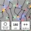 LED vánoční řetěz – tradiční, 26,85 m, venkovní i vnitřní, multicolor