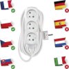 Prodlužovací kabel 7 m / 3 zásuvky / bílý / PVC / 1,5 mm2