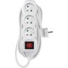 Prodlužovací kabel 7 m / 3 zásuvky / s vypínačem / bílý / PVC / 1,5 mm2