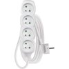 Prodlužovací kabel 3 m / 4 zásuvky / bílý / PVC / 1,5 mm2