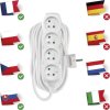 Prodlužovací kabel 10 m / 4 zásuvky / bílý / PVC / 1,5 mm2