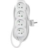 Prodlužovací kabel 5 m / 4 zásuvky / bílý / PVC / 1,5 mm2