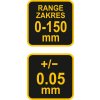Měřítko posuvné 150 x 0,05 mm