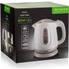 ACTIVER Konvice plastová BETHY 1,0 l, 900-1100W, otočná o 360st., bílo-moka