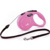 Flexi New Classic S snura 5m/12kg ruzova