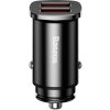 Baseus Car Charger Square metal A + A 30W Dual QC3.0 (SCP.AFC) Black (CCALL-DS01)