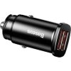 Baseus Car Charger Square metal A + A 30W Dual QC3.0 (SCP.AFC) Black (CCALL-DS01)
