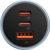 Baseus CGJP010013 Nabíječka do Auta Triple Quick Charger USB/USB-C/USB-C 65W Dark Grey