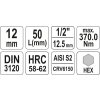 Nástavec 1/2" bit Imbus H12