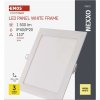 LED vestavné svítidlo NEXXO, čtvercové, bílé, 18W, teplá bílá