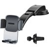 Baseus Car Mount Gravity 2-in-1 Air Outlet and Dashboard Easy Control Clamp 4,7-6,7 inch Black (SUYK000001)