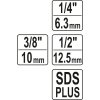 Sada adaptérů SDS+ 1/4", 3/8", 1/2