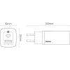 Baseus Travel Charger GaN2 Lite Quick Charger C+U QC 3.0 PD 3.0 65W EU White (CCGAN2L-B02)