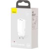 Baseus Travel Charger GaN2 Lite Quick Charger C+U QC 3.0 PD 3.0 65W EU White (CCGAN2L-B02)