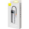 Baseus HUB Metal Gleam series 7-in-1 Multifunctional (Type-C to 2x USB 3.0, PD 100W / HDMI 4K 30Hz / RJ45 1Gbps, Type-C basic) Gray (WKWG020113)