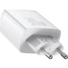 Baseus Travel Charger Compact Quick Charger U+U+C PD3.0, QC 3.0 30W EU White (CCXJ-E02)