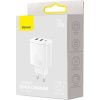 Baseus Travel Charger Compact Quick Charger U+U+C PD3.0, QC 3.0 30W EU White (CCXJ-E02)
