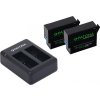 PATONA nabíječka pro digitální kameru Dual GoPro Hero 9/Hero 10/Hero 11/Hero 12/ 2x baterie 1730mAh