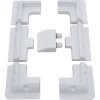Solarmi držáky ABS pro solární panely na karavan s průchodkou - bílé (7ks sada)