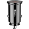 Baseus Circular Plastic nabíječka do auta 30W (PD3.0, QC4.0+ SCP AFC) černá