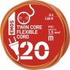 Dvoužilový pohyblivý přívod 20 m / 1 zásuvka / oranžový / PVC / 230 V / 1,5 mm2
