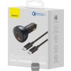 Baseus Qualcomm® Quick Charge™ 5 Technology rychlo nabíječka do auta 1x USB-A, 2x Type-C 1