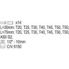 Sada bitů 15 ks TORX box