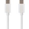 Nabíjecí a datový kabel USB-C 2.0 / USB-C 2.0, 1 m, bílý