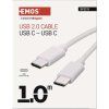 Nabíjecí a datový kabel USB-C 2.0 / USB-C 2.0, 1 m, bílý