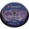 VERBATIM DVD+R(10-Pack)Spindl/MattSlvr/8x/8.5GB