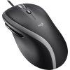 Logitech M500s/Kancelářská/Optická/Pro praváky/4 000 DPI/Drátová USB/Černá-stříbrná