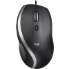 Logitech M500s/Kancelářská/Optická/Pro praváky/4 000 DPI/Drátová USB/Černá-stříbrná