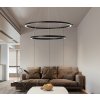 IMMAX NEO FINO SMART závěsné svítidlo 2 kruhy, 60+80cm, 93W, černé, Zigbee 3.0, TUYA