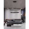 IMMAX NEO FINO SMART závěsné svítidlo 2 kruhy, 60+80cm, 93W, černé, Zigbee 3.0, TUYA