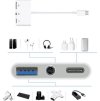COTECi adaptér 3v1 USB-C na Jack 3,5mm, USB-C a USB-A
