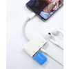 COTECi adaptér 3v1 USB-C na Jack 3,5mm, USB-C a USB-A