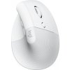 Logitech Lift Vertical Ergonomic Mouse - White   Vertikální myš, optická, 6 tlačítek, bezdrátová, Bluetooth