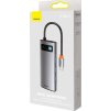 Baseus Metal Gleam Series 5v1 HUB Type-C (USB-C PD 100W, 3* USB 3.0, HDMI) šedá