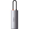 Baseus Metal Gleam Series 5v1 HUB Type-C (USB-C PD 100W, 3* USB 3.0, HDMI) šedá