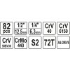 Gola sada 1/2", 1/4" + příslušenství 82 ks