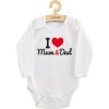 Body s potiskem New Baby I Love Mum and Dad 62 (3-6m)
