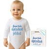 Body s potiskem New Baby Jsem Vaše splněné přání - dárkové balení 86 (12-18m)