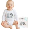 Body s potiskem New Baby Ahoj, jsem tady! - dárkové balení 74 (6-9m)